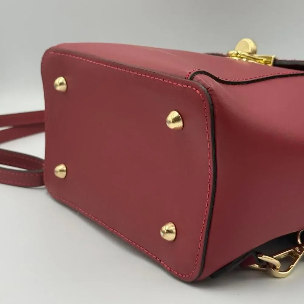 Viola Castellani Burgundy Suede and Leather Covertable Bag